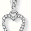 Jewelry Thomas Sabo Jewellery | Thomas Sabo | Heart Charm | Sterling Silver | Zirconia, White