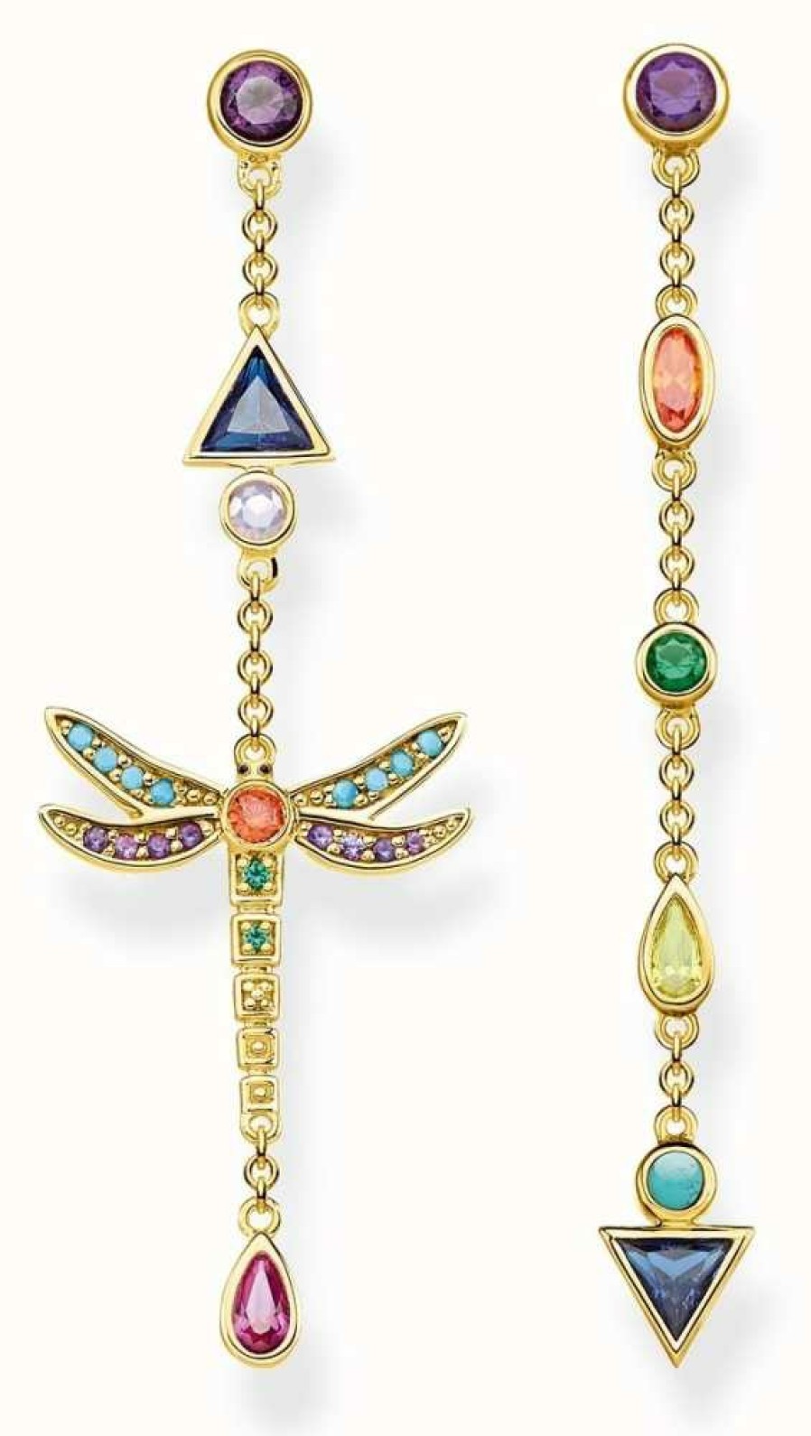 Jewelry Thomas Sabo Jewellery | Thomas Sabo | Dragonfly Earrings | Gold Plated Sterling Silver