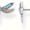 Jewelry Thomas Sabo Jewellery | Thomas Sabo | Sterling Silver Dragonfly Earrings | Multi-Colour Stones