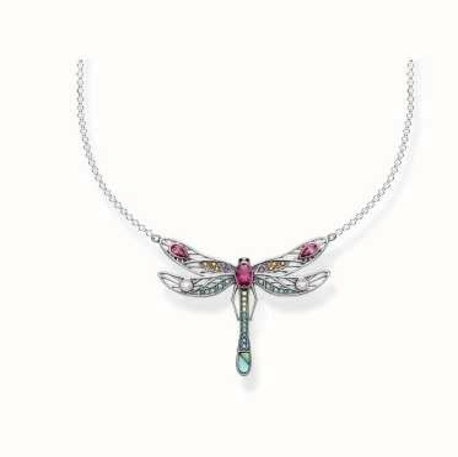 Jewelry Thomas Sabo Jewellery | Thomas Sabo | Sterling Silver Multi Stone Dragonfly Necklace