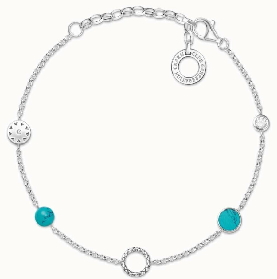 Jewelry Thomas Sabo Jewellery | Thomas Sabo | Sterling Silver | Turquoise Charm Bracelet