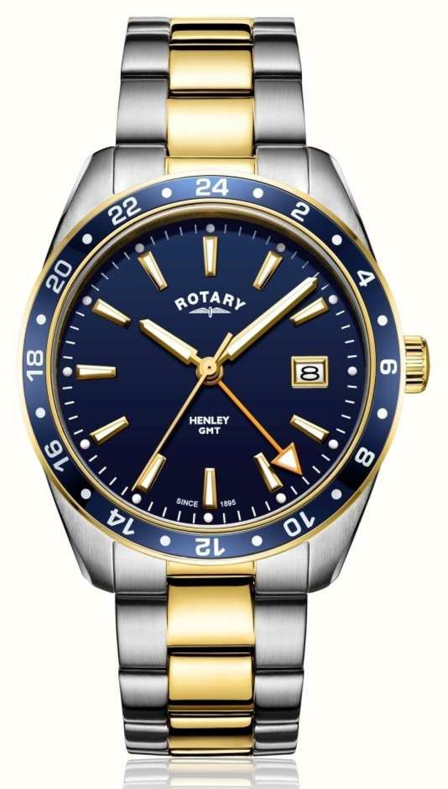 Men'S Rotary | Rotary | Men'S | Stainless Steel Two-Tone Strap | Blue Dial