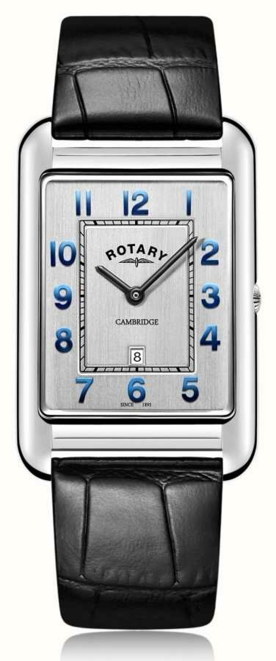 Men'S Rotary | Rotary | Men'S Black Leather Strap Date