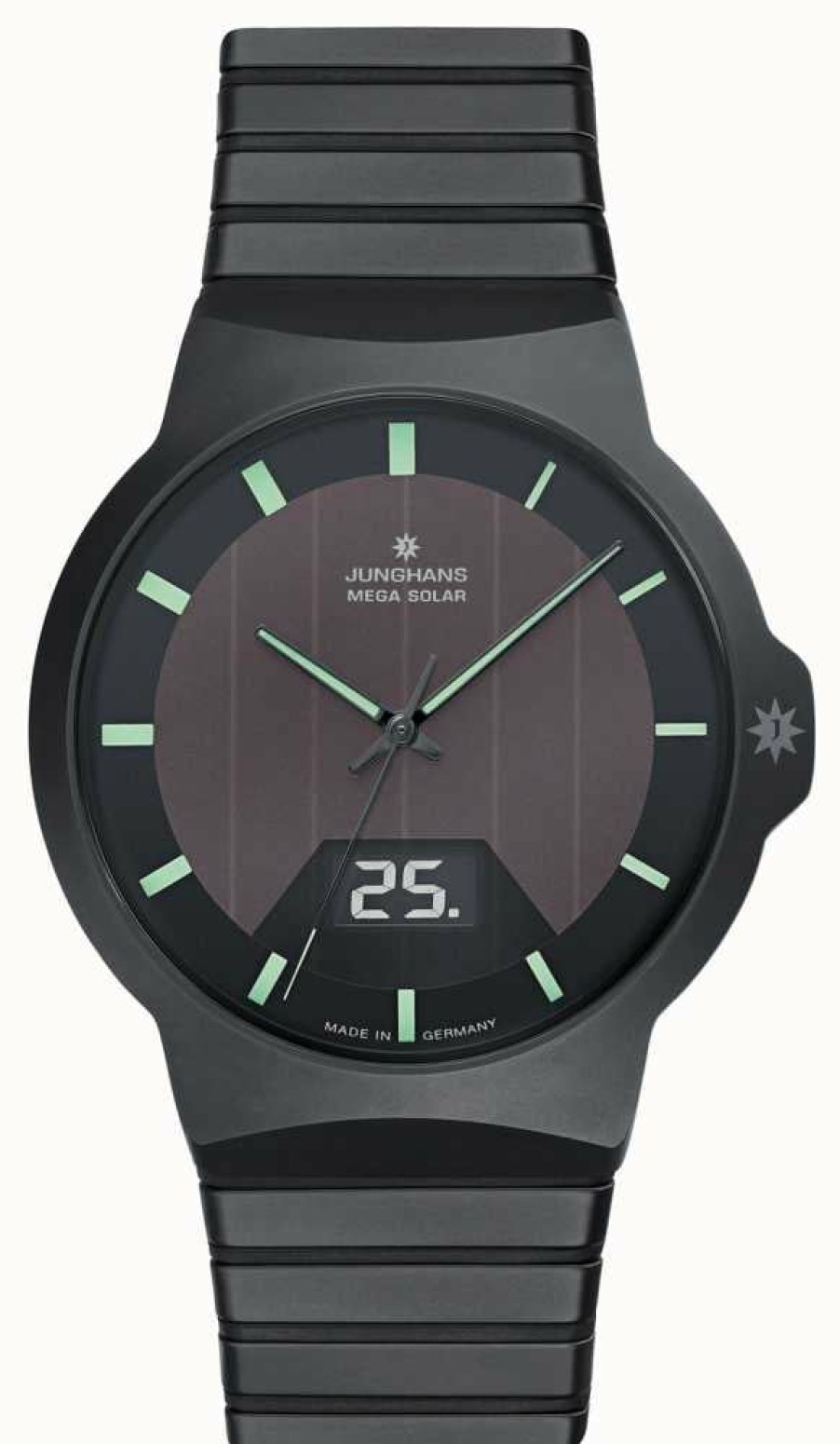 Men'S Junghans | Junghans Force Mega Solar Sapphire Glass