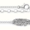 Jewelry Thomas Sabo Jewellery | Thomas Sabo Sterling Silver Feather Anklet