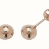 Jewelry James Moore | James Moore Th 9Ct Rose Gold 6Mm Ball Stud Earrings