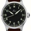 Men'S Laco | Laco | Augsburg 42 | Automatic Pilot | Brown Leather | Black Dial