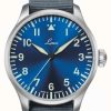 Men'S Laco | Laco | Augsburg Blaue Stunde 42 | Grey Nylon Strap | Blue Dial