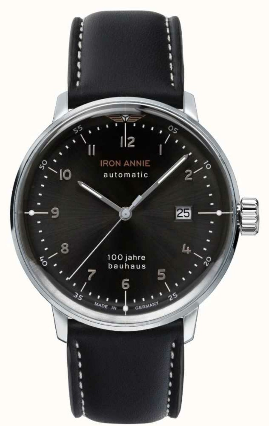 Men'S Iron Annie | Iron Annie Bauhaus | Automatic | Black Leather Strap