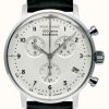 Men'S Iron Annie | Iron Annie Bauhaus | Chrono | White Dial | Black Leather