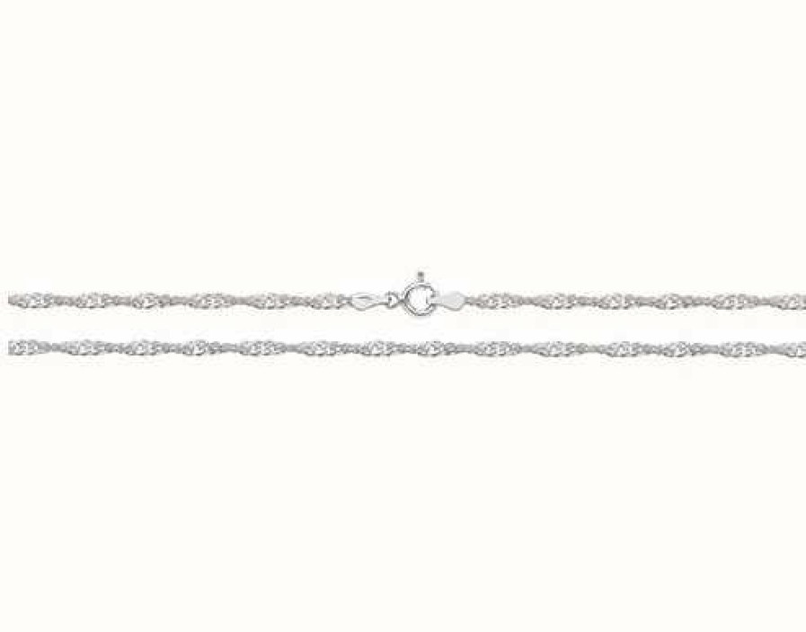 Jewelry James Moore | James Moore Th Silver Singapore Chain 16"