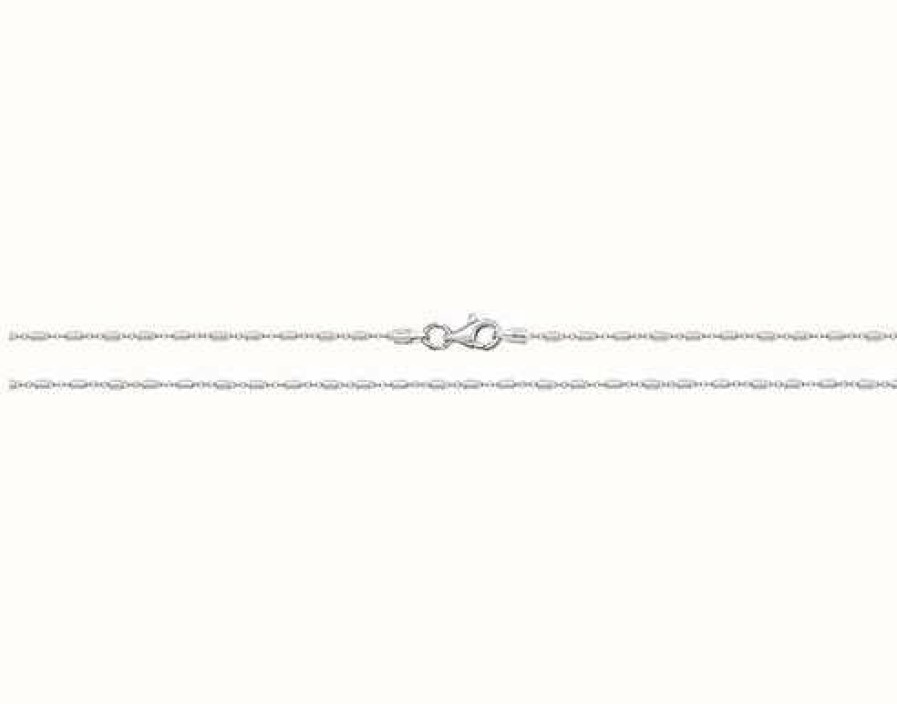 Jewelry James Moore | James Moore Th Silver Diamond Cut Tube Chain 18"