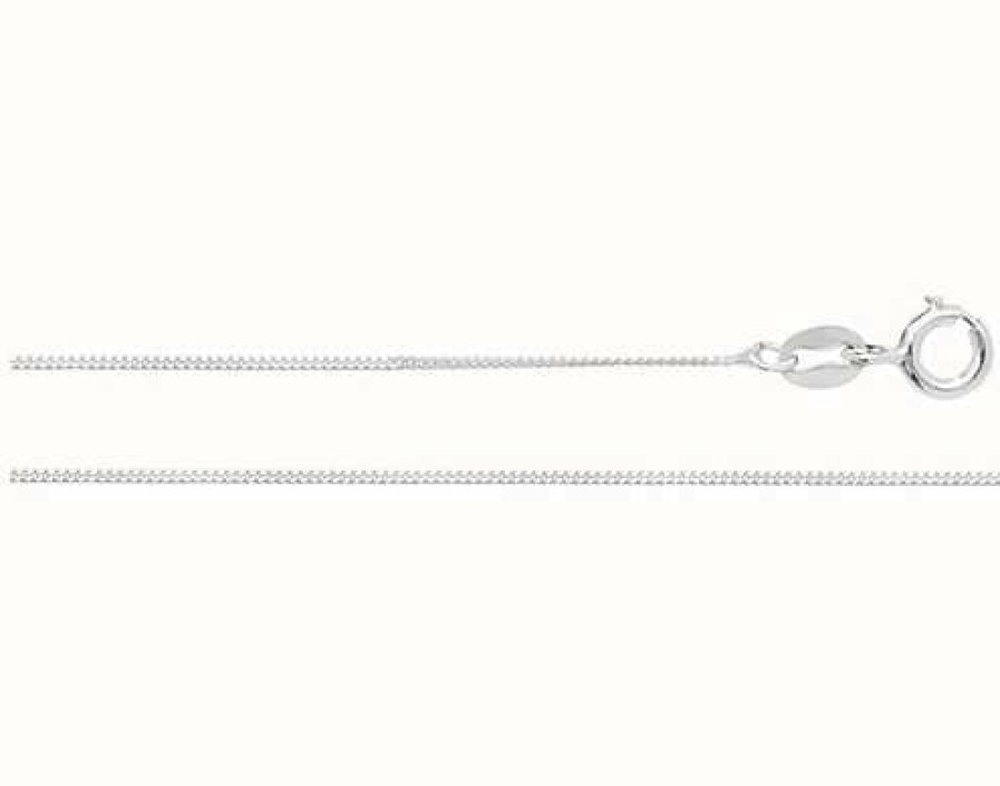 Jewelry James Moore | James Moore Th Silver Flat Curb Chain 16"