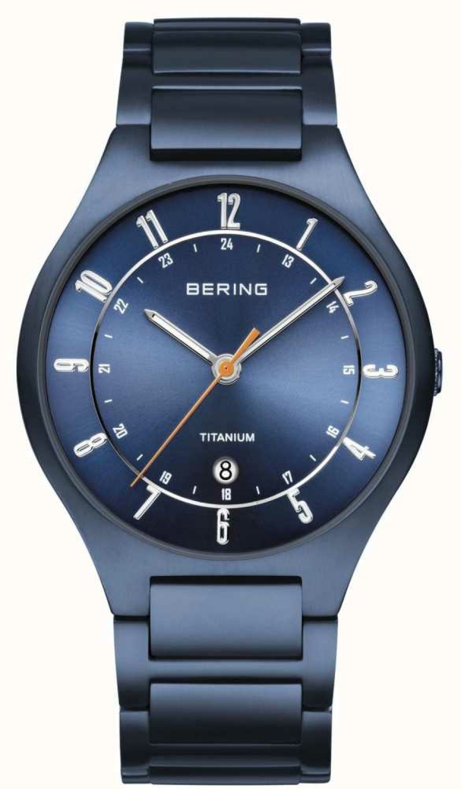 Men'S Bering | Bering Men'S | Titanium | Blue Dial | Blue Bracelet