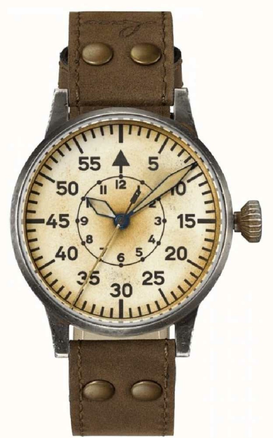 Men'S Laco | Laco | Wien Erbstuck | Automatic Pilot B | Brown Leather Strap