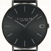 Men'S Coach | Coach | Men'S | Charles | Black Leather Strap | Black Dial