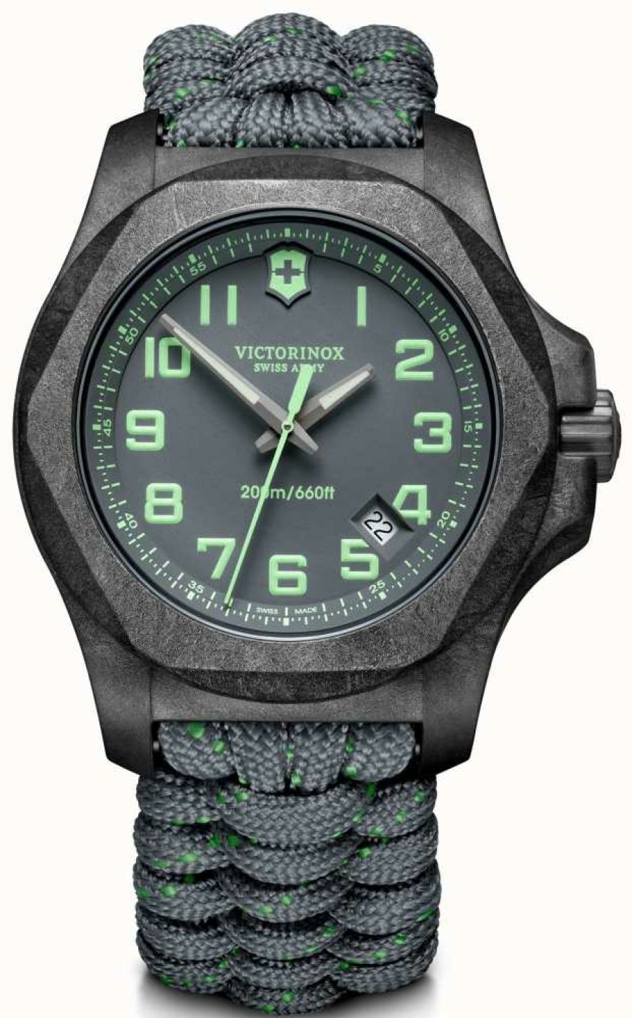 Men'S Victorinox | Victorinox | Men'S I.N.O.X Carbon | Grey Dial | Grey Paracord Strap