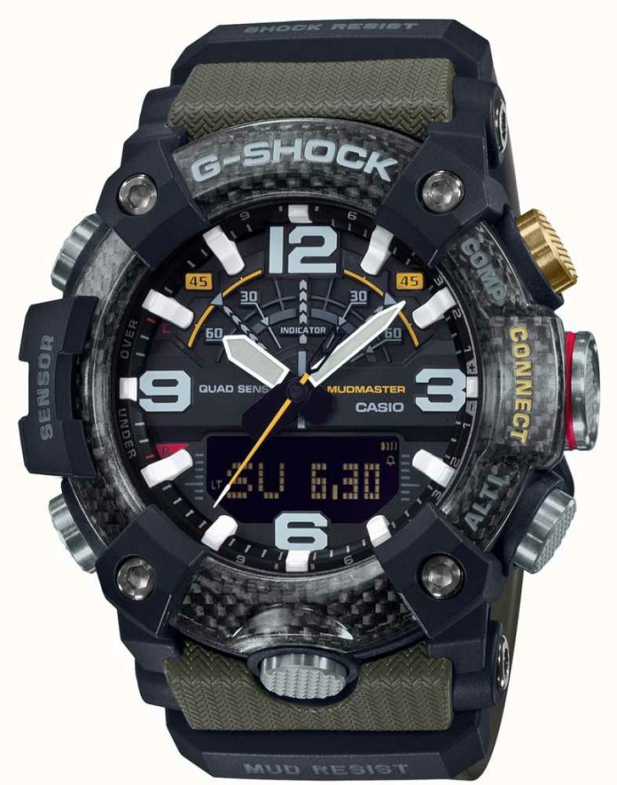 Men'S Casio | Casio Carbon Core Mudmaster | Stopwatch | Bluetooth