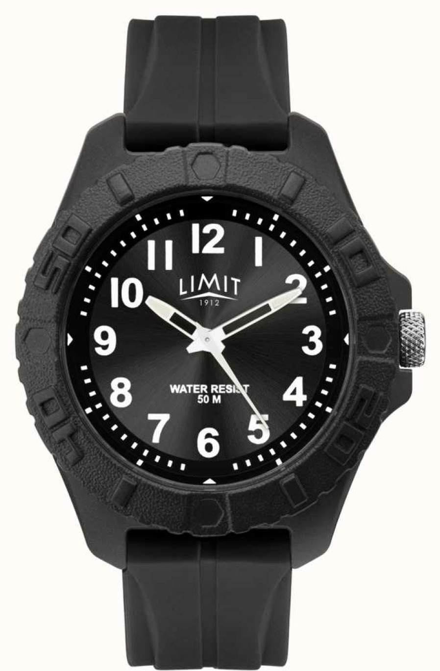 Men'S Limit | Limit | Men'S Active Adult Analogue | Black Rubber Strap