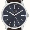 Men'S Limit | Limit | Men'S Brown Leather Strap | Blue Dial | Silver Case