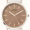 Women'S Limit | Limit | Women'S Secret Garden | White Leather Strap | Pink Dial