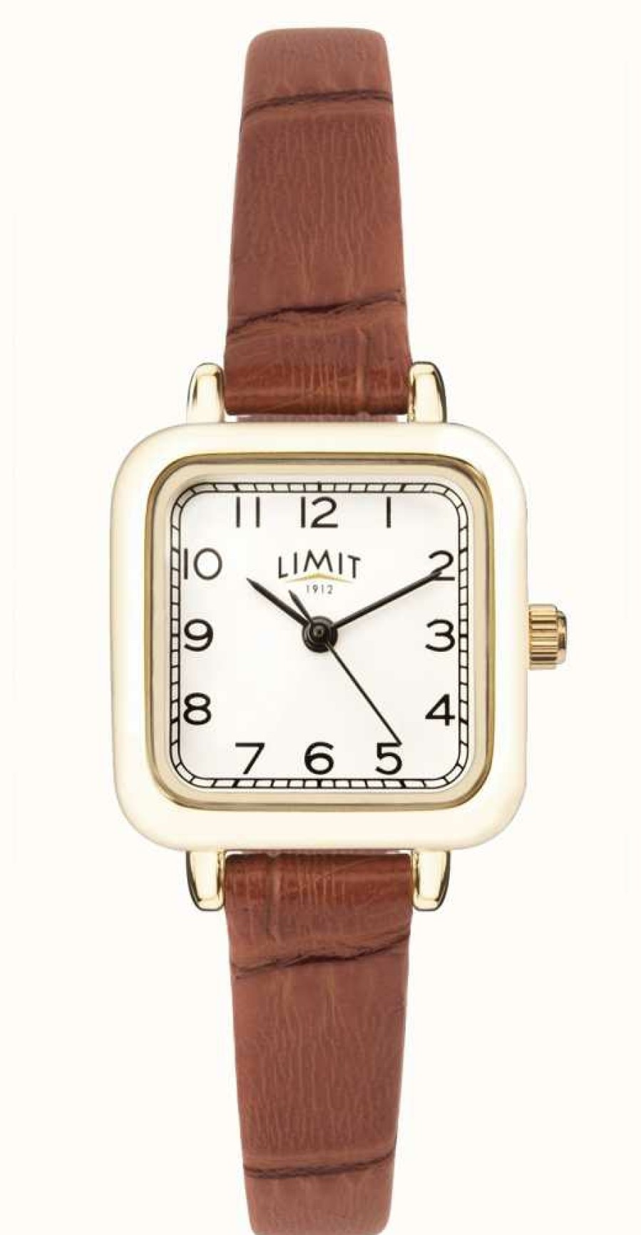 Women'S Limit | Limit | Women'S Brown Leather Strap | White Dial | Gold Case