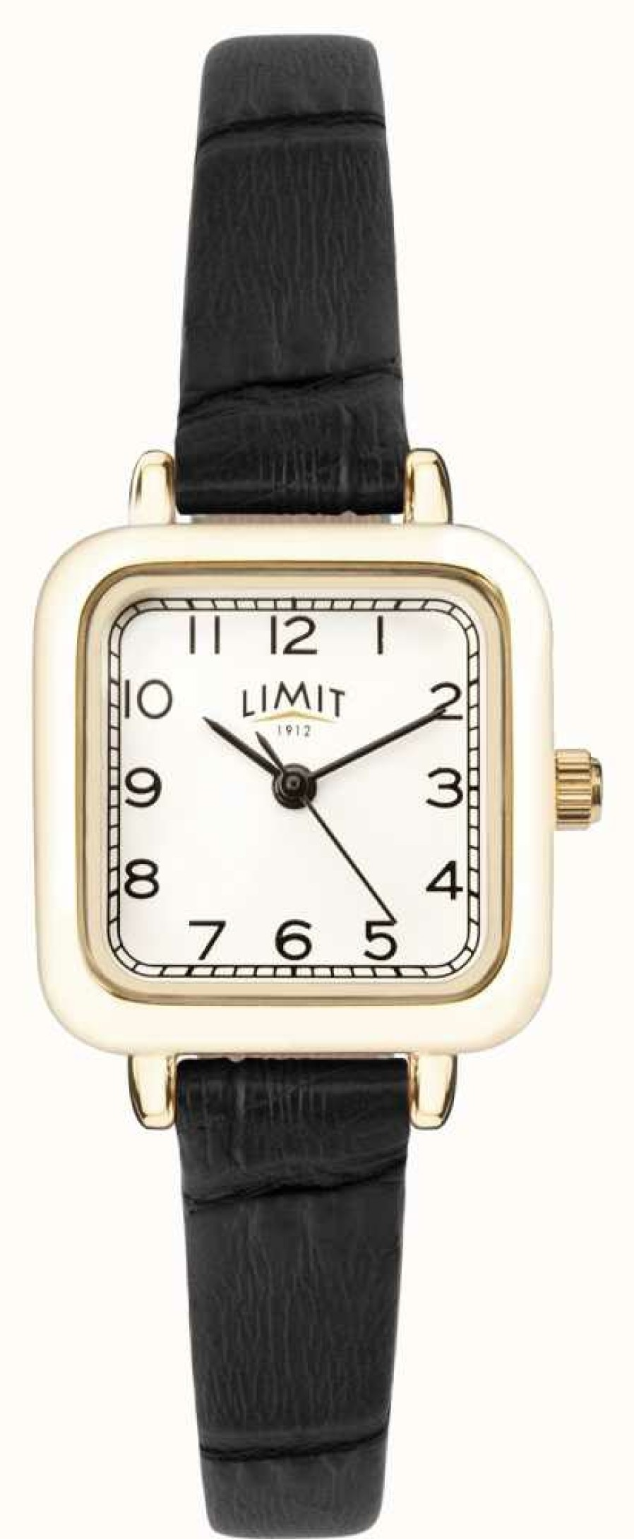 Women'S Limit | Limit | Women'S Black Leather Strap | Silver Dial | Gold Case