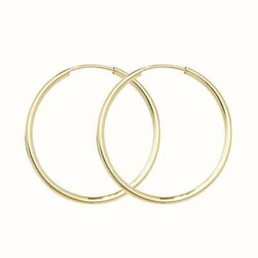 Jewelry James Moore | James Moore Th 9Ct Yellow Gold Women'S 22Mm Sleepers