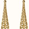 Jewelry Elements Gold | Elements Gold 9K Yellow Gold Filigree Tear Drop Earrings