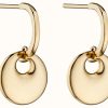 Jewelry Elements Gold | Elements Gold 9K Yellow Gold Bold Organic Disc Earrings