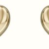 Jewelry Elements Gold | Elements Gold 9K Yellow Gold Diamond Channel Heart Stud Earrings