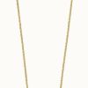 Jewelry Elements Gold | Elements Gold 9K Yellow Gold Textured Circle Necklace