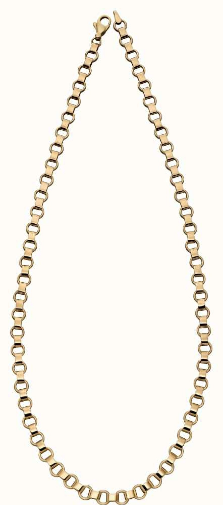 Jewelry Elements Gold | Elements Gold 9K Yellow Gold Circle Bar Link Necklace 46Cm