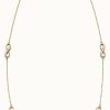 Jewelry Elements Gold | Elements Gold 9K Yellow Gold Infinity Necklace 42.5