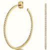 Jewelry James Moore | James Moore Th 18K Yellow Gold Diamond Hoop Earrings