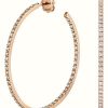 Jewelry James Moore | James Moore Th 18K Rose Gold Diamond Hoop Earrings