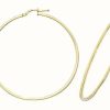 Jewelry James Moore | James Moore Th 9K Yellow Gold Hoop Earrings 50 Mm