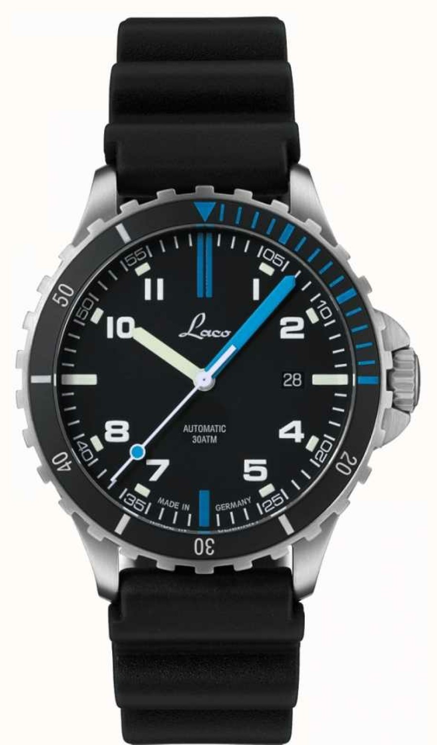 Men'S Laco | Laco | Atlantik | Automatic Pilot | Black Rubber