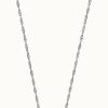 Jewelry Cluse Jewellery | Cluse Force Tropicale Silver Twisted Chain Tag Pedant Necklace