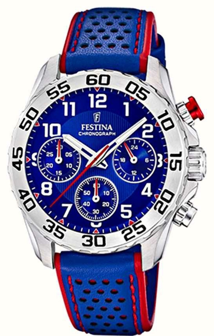 Men'S Festina | Festina | Men'S/Junior'S Blue Leather Strap | Blue Dial