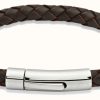 Jewelry Unique & Co | Unique & Co Dark Brown Leather | Stainless Steel Clasp | Bracelet