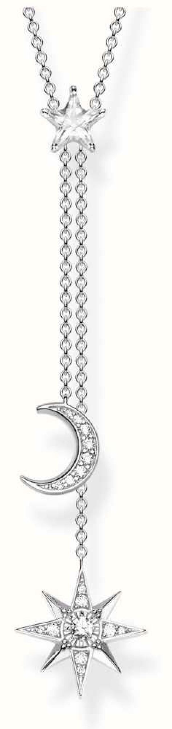 Jewelry Thomas Sabo Jewellery | Thomas Sabo 925 Sterling Silver 'Star And Moon' Necklace