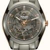 Men'S RADO | Rado Hyperchrome Automatic Open Heart (42Mm) Skeleton Dial / Plasma High-Tech Ceramic