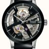 Men'S RADO | Rado Centrix Open Heart Automatic (38Mm) Black Dial / Black High-Tech Ceramic & Stainless Steel