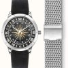 Women'S Thomas Sabo | Thomas Sabo | Women'S Sun Watch | Black Velvet Strap | Black 3D Sun Dial