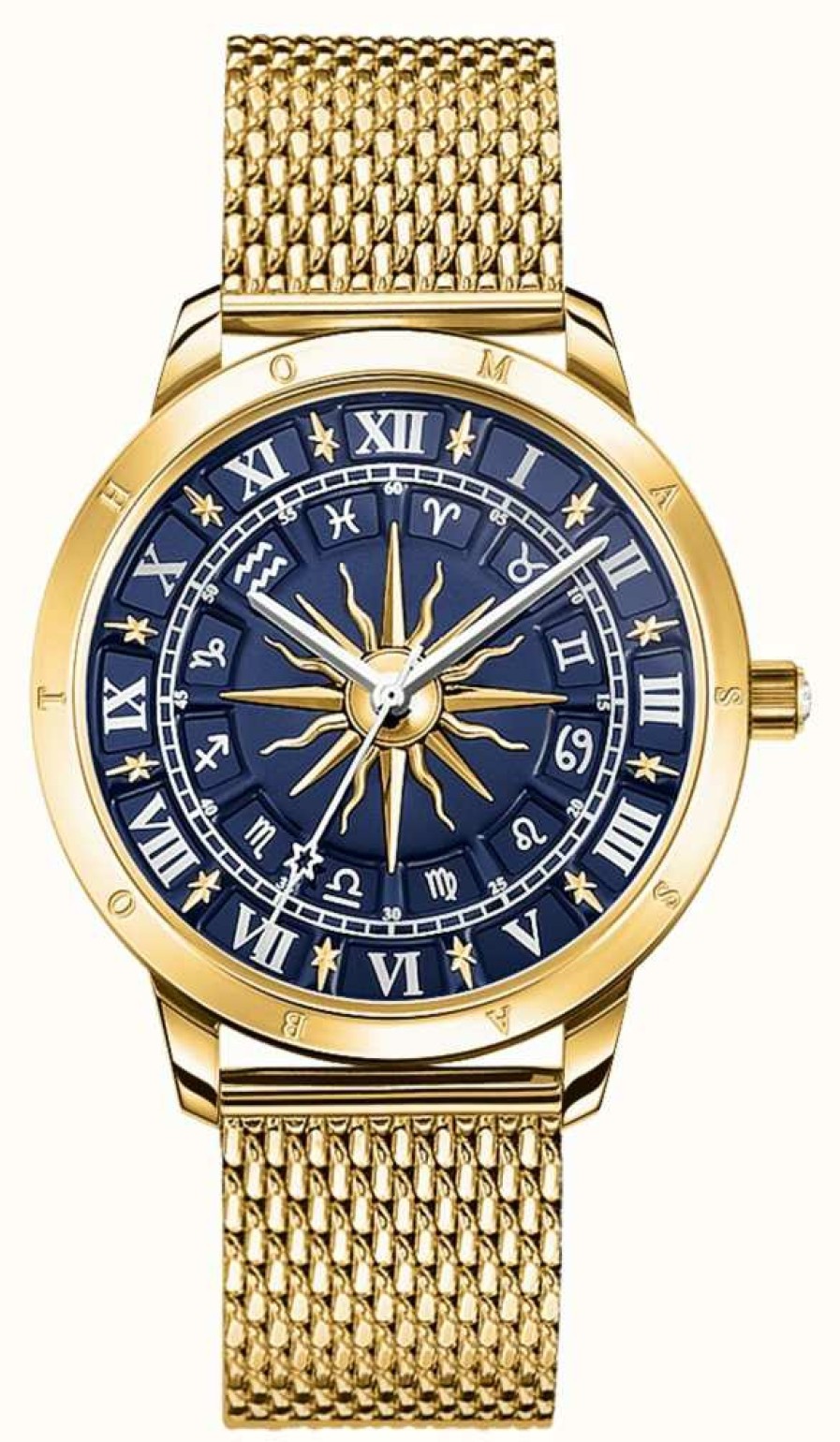 Women'S Thomas Sabo | Thomas Sabo | Women'S Glam Spirit Astro | Blue Dial | Gold Mesh