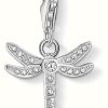 Jewelry Thomas Sabo Jewellery | Thomas Sabo | Charm Pendant 'Dragonfly' | White Zirconia