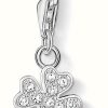 Jewelry Thomas Sabo Jewellery | Thomas Sabo | Charm Pendant 'Cloverleaf' | White Zirconia