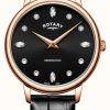 Women'S Rotary | Rotary | Women'S Kensington | Crystal Black Dial