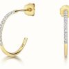 Jewelry James Moore | James Moore Th 9Ct Gold 0.04Ct Diamond Hoops